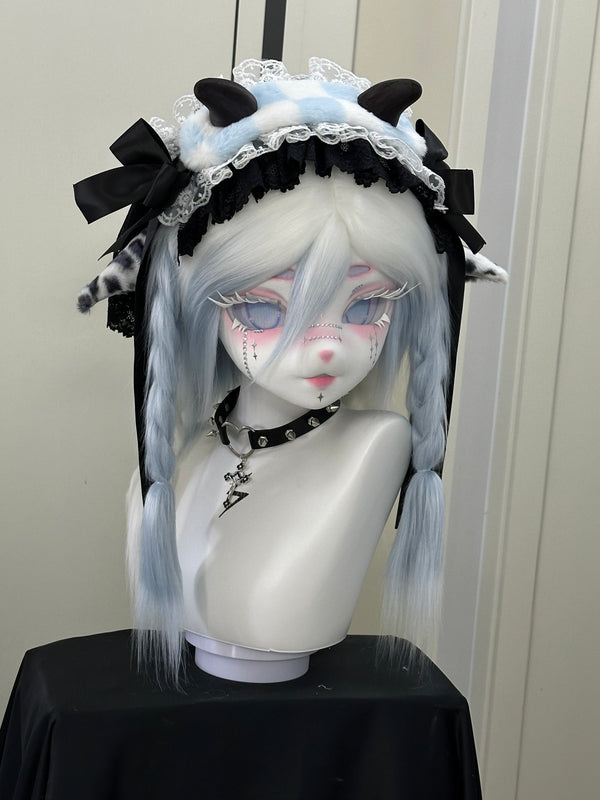 [Lamb] Blue cyberpunk twin-tailed lamb Kig Fursuits Stock