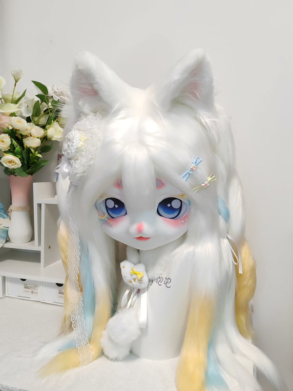 [Kitten] White long hair kitten Kig Fursuits Stock