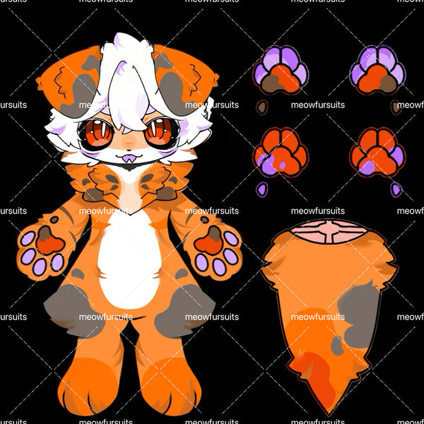 [Pre-sale adoption] - Halloween Dalmatian Fold Kemono Fursuit