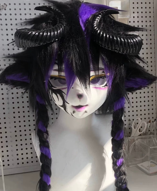 [Goat] Black Purple Goat Kig Fursuits Stock