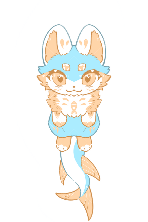 [Pre-sale adoption] - Ocean Fish Cat Kemono Fursuit Head