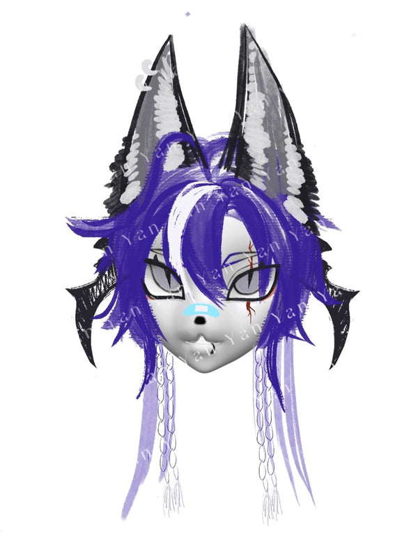 [Waiting for Adoption] - Scarlet Wolf Kig Fursuit Head