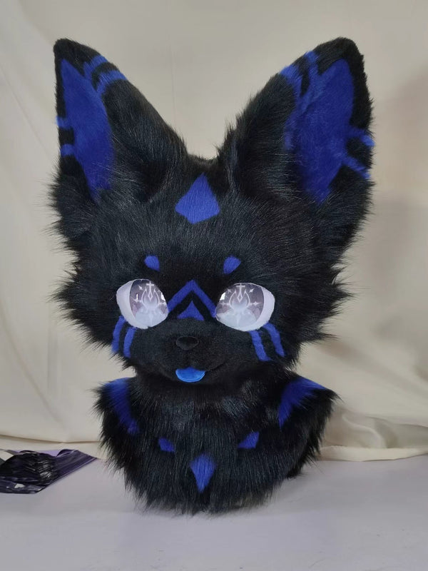 [Fox] Black and blue little fox Kemono Fursuits Stock