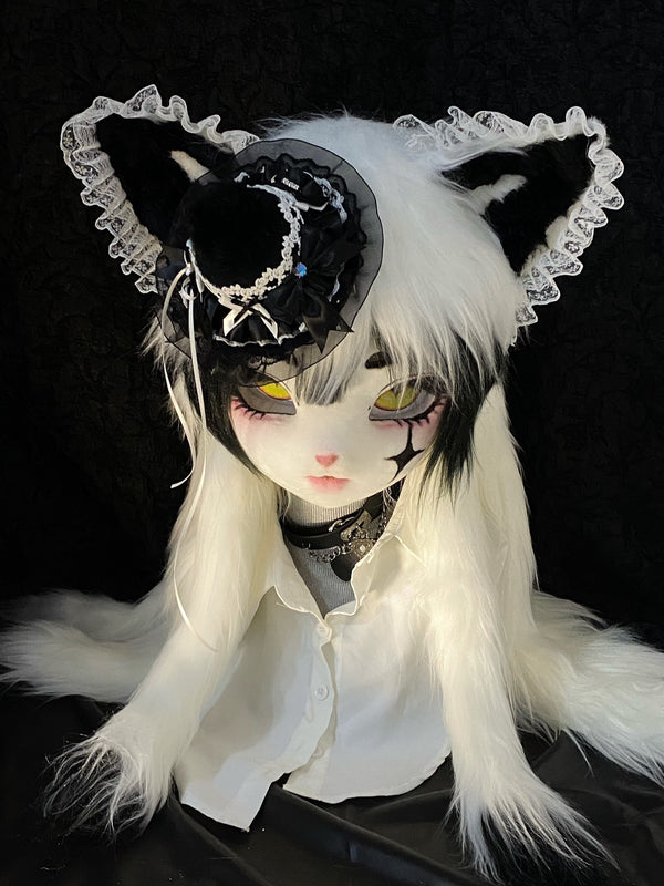 [Kitten] Black and white cat Kig Fursuits Stock