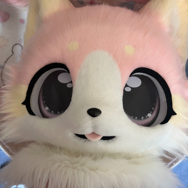 [Kitten] Pink and yellow kitten Kemono Fursuits Stock