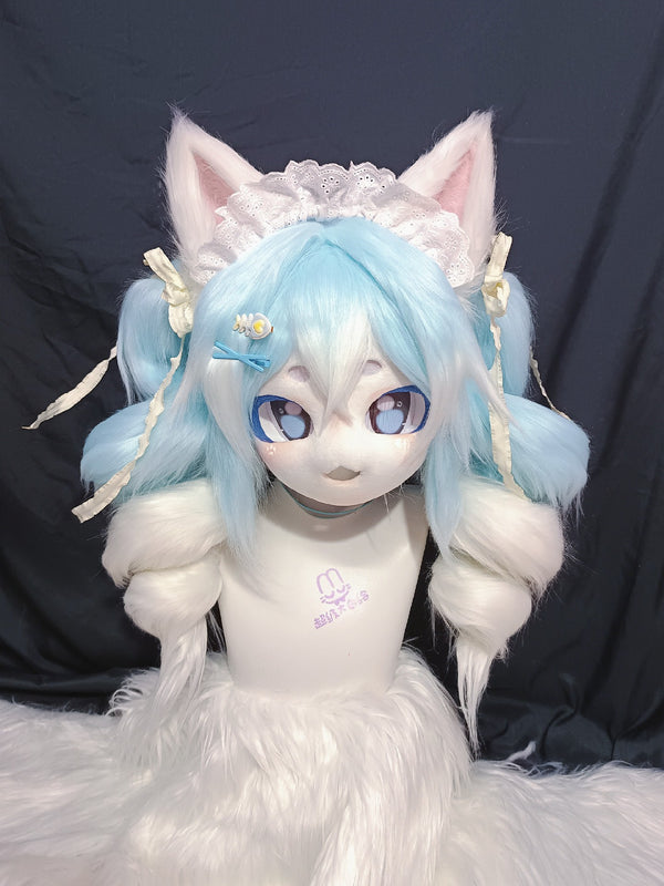 [Kitten] Twin ponytail blue kitten Kig Fursuits Stock