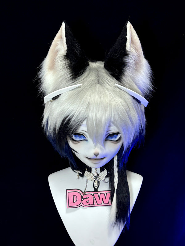 [Fox] Black cool little fox Kig Fursuits Stock