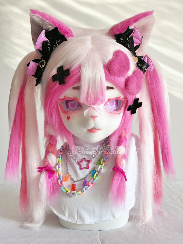 [Kitten] Twin ponytails y2k millennial style kitten Kig Fursuits Stock