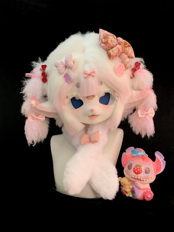 [Lamb] Pink and white lamb Kig Fursuits Stock