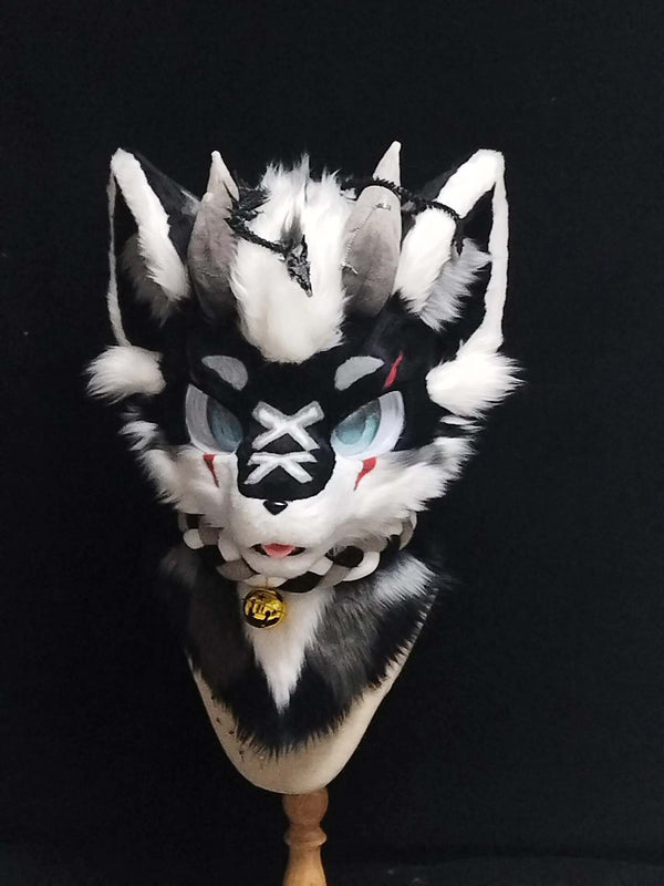 Scar Wolf Kemono Head Fursuit