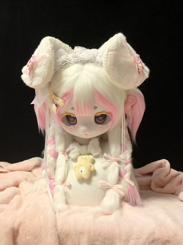 [Puppy] Pink puppy with folded ears kig fursuits stock