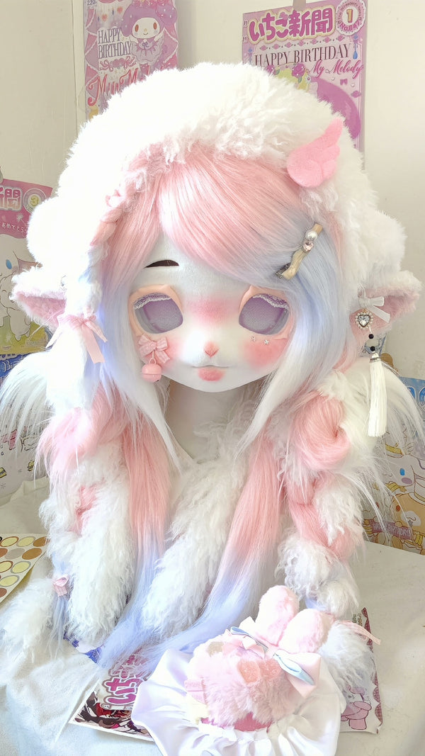 [Lamb] Cute baby lamb with pink hat Fursuits Stock