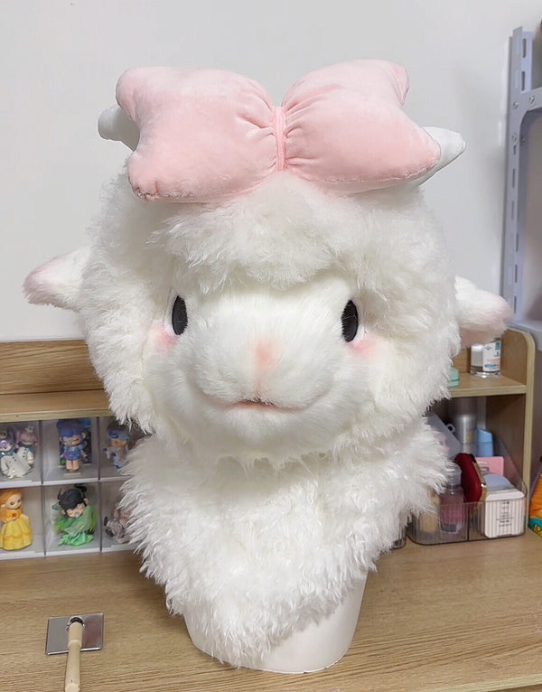 [Lamb] Sweet lamb with pink bow kemono fursuits stock