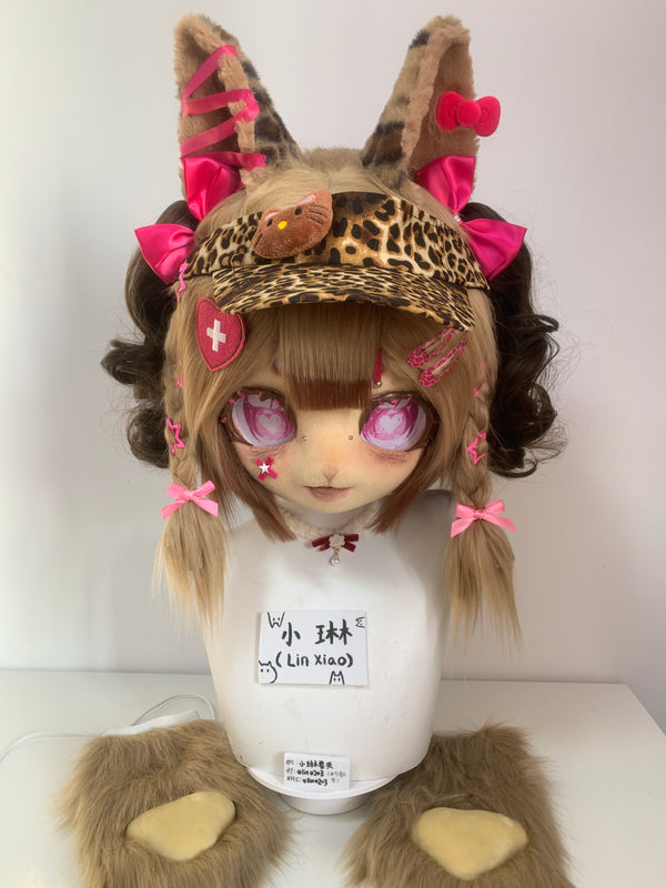 [leopard] Cute Y2k brown leopard Kig Fursuits Stock (Gift Handpaws)