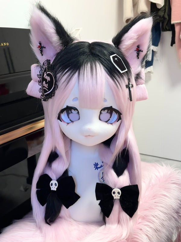 [Kitten] Mine-type black pink cat Kig Fursuits Stock