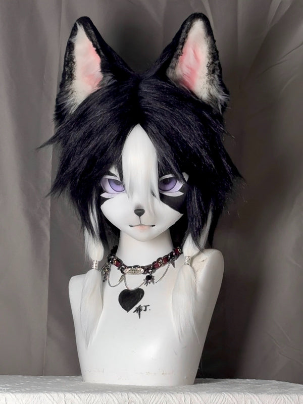 [Puppy] Black and white border collie Kig Fursuits Stock