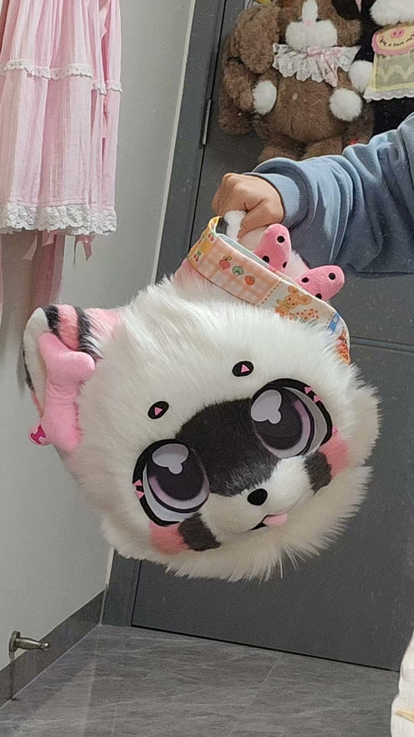 [Panda] Pink and white red panda Kemono Fursuits Stock