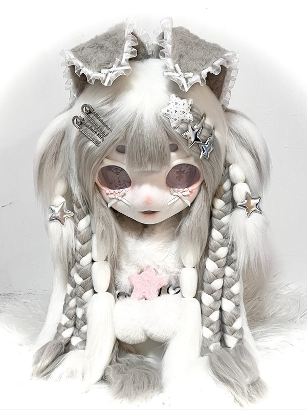 [Bunny] Gray bow bunny Kig Fursuits Stock