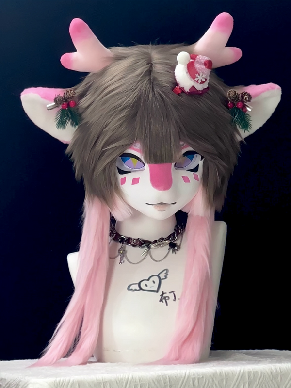 [Deer] Pink Christmas deer Kig Fursuits Stock