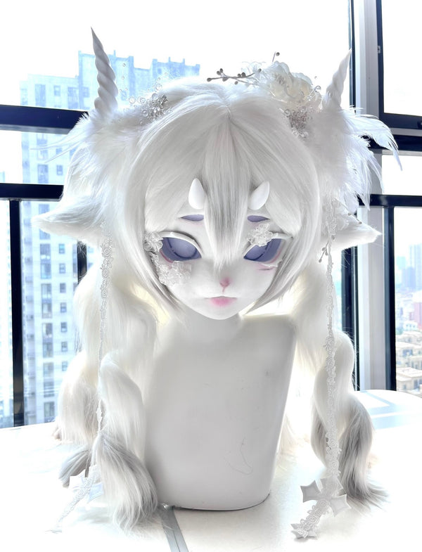 [Devil] White angel little devil kig fursuits stock