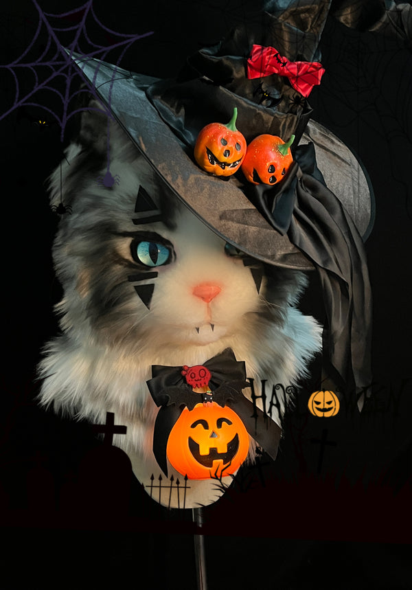 [Cat] Halloween Blue eyes realistic kitten kemono fursuits stock