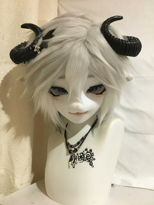 [Goat] Silver-haired horned lamb Kig Fursuits Stock