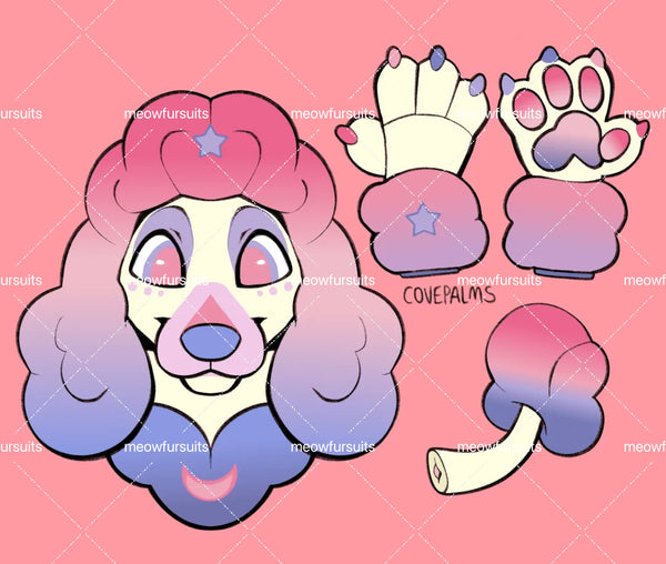 [Pre-sale adoption] - Pinkish-purple lion beauty Kemono Fursuit