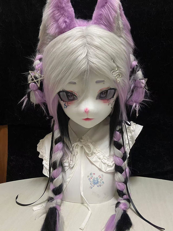 [Fox] y2k black purple fox Kig Fursuits Stock