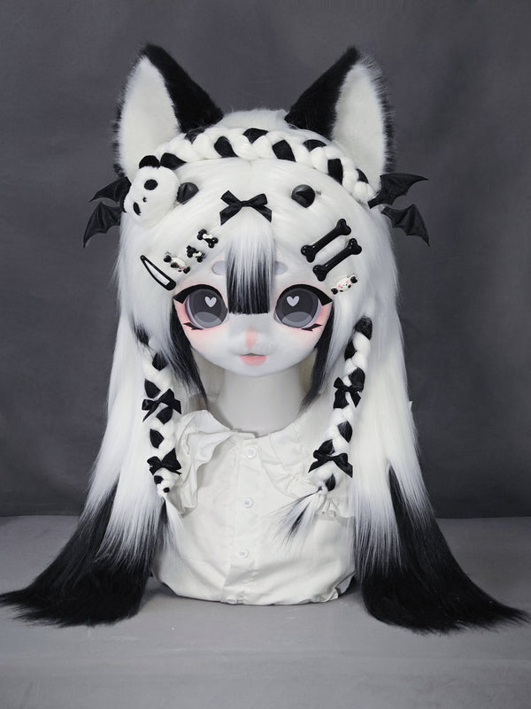 [Kitten] Black and white angel cat Kig Fursuits Stock