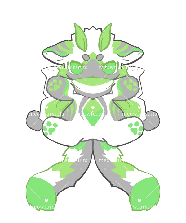 [Pre-sale adoption] - Green forest nature sheep Kemono Fursuit Head