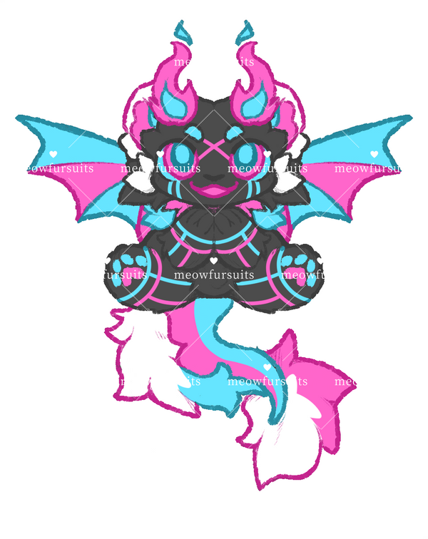 [Pre-sale adoption] - Flame pitaya dragon fruit Kemono Fursuit Head