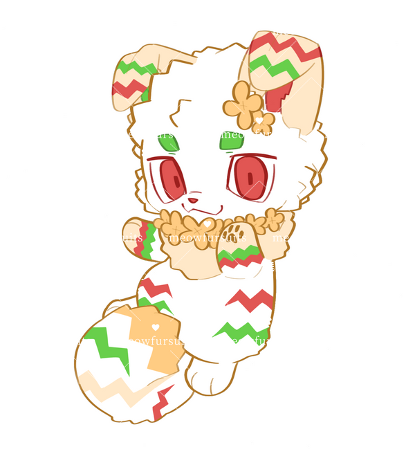 [Pre-sale adoption] - Hamburger Striped Puppy Kemono Fursuit Head