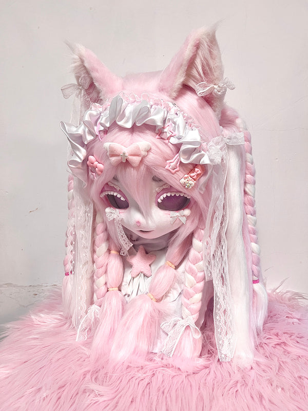 [Fox] Pink cute lolita little fox kig fursuits stock