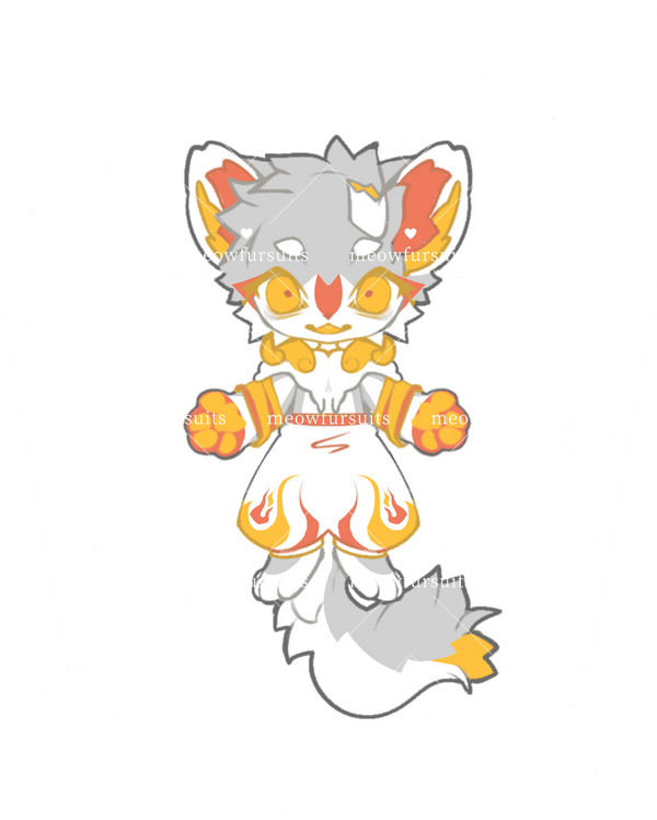 [Pre-sale adoption] - Yellow-gray auspicious cloud monkey Kemono Fursuit Head