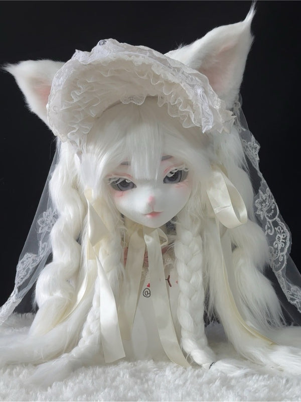 [Fox] White elegant little fox Kig Fursuits Stock