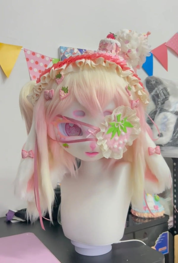 [Bunny] Strawberry Cake Lop Rabbit Kig Fursuits Stock