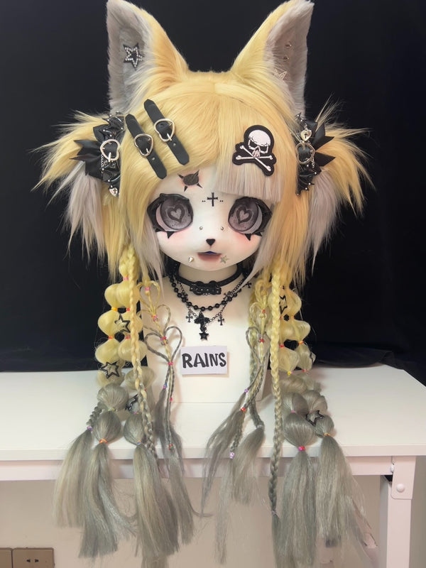 [Kitten] y2k black and yellow kitten Kig Fursuits Stock