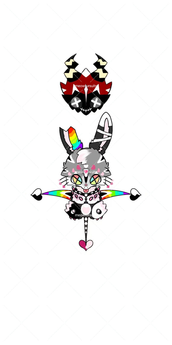 [Pre-sale adoption] - Rainbow Rabbit Kemono Fursuit