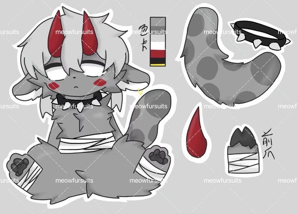 [Pre-sale adoption] - Devil Lamb Kemono Fursuit