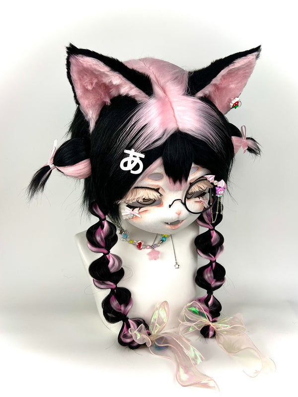 [Kitten] Pink Sleepy Cat Kig Fursuits Stock