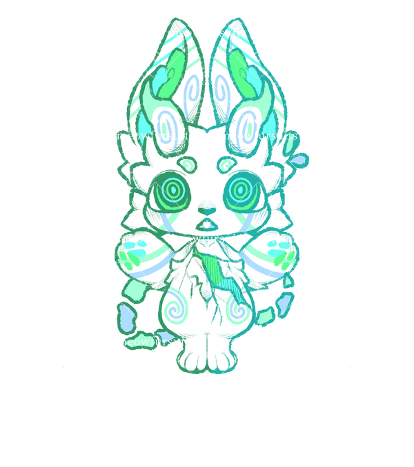 [Pre-sale adoption] - Sleepy green dragon Kemono Fursuit Head