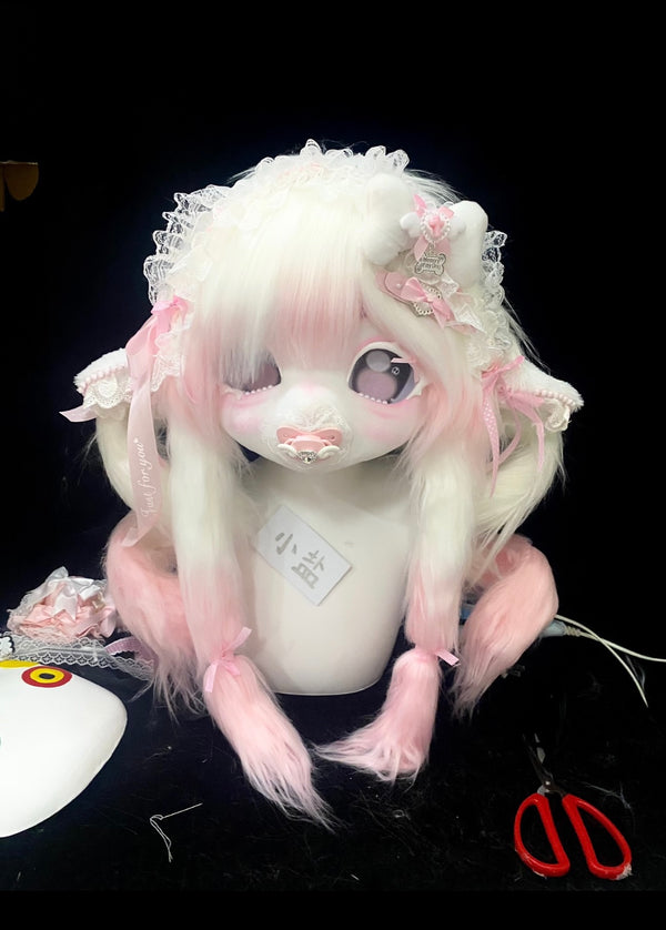 [Lamb] Pink pacifier cute lace lamb kig fursuits stock