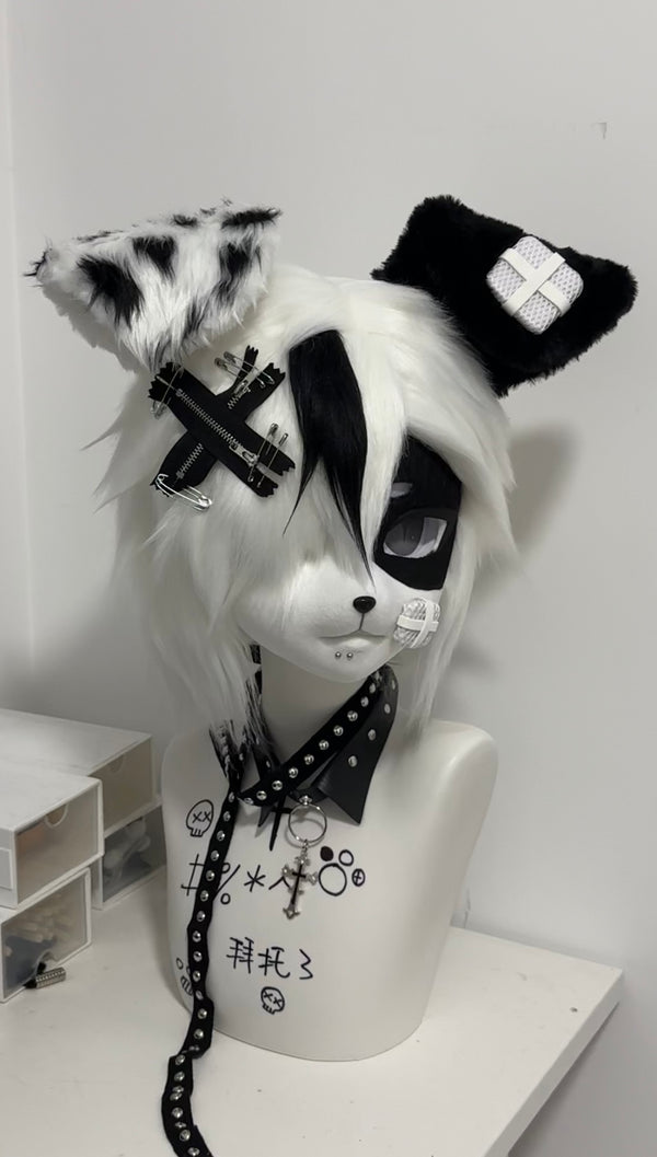 [Puppy] Black and white puppy Kig Fursuits Stock