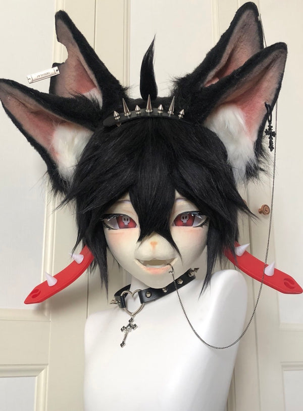 [Outliers] Four-eared Red Cross Kig Fursuits in Stock