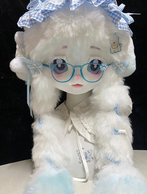 [lamb] Curly hair blue Kig Fursuits Stock