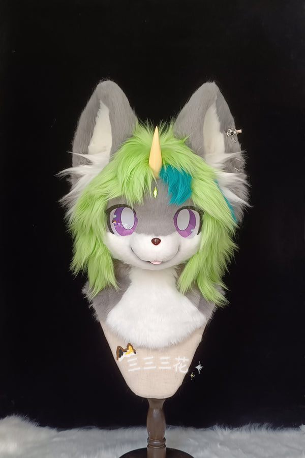 [unicorn] Cute unicorn green kemono fursuits stock