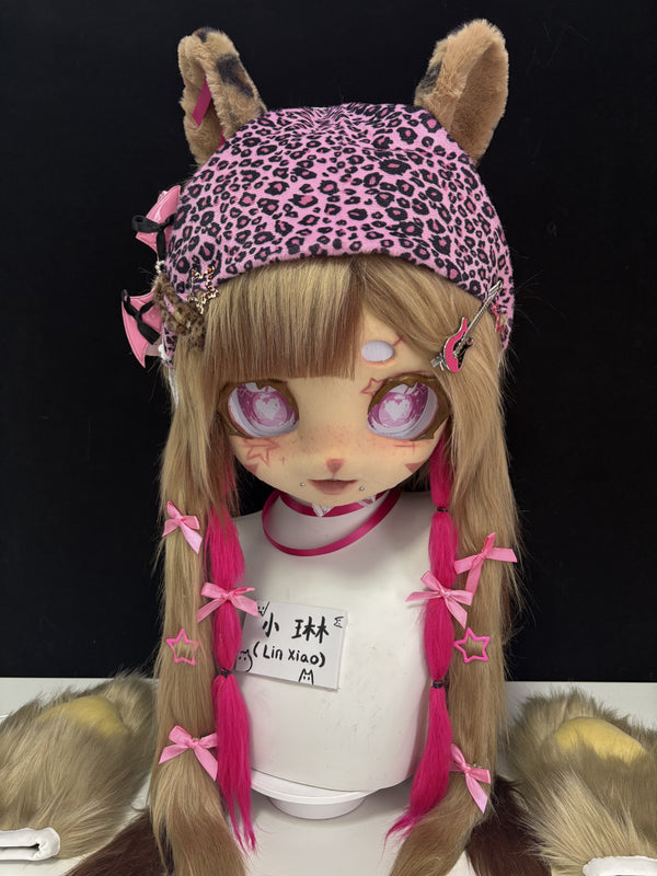 [Bunny] Pink leopard hottie Kig Fursuits Stock (Gift paws)