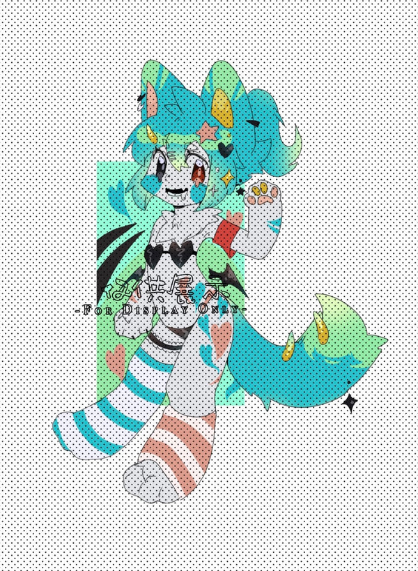 [Waiting for Adoption] - Single ponytail cat Kemono Fursuit Head