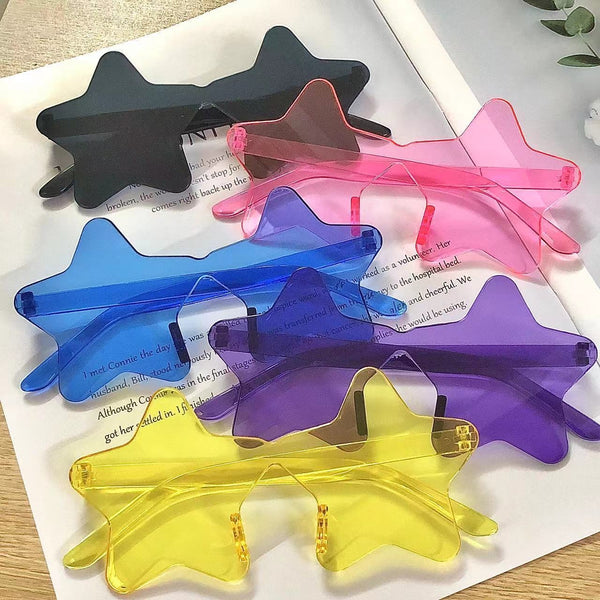 Candy-colored five-pointed star glasses