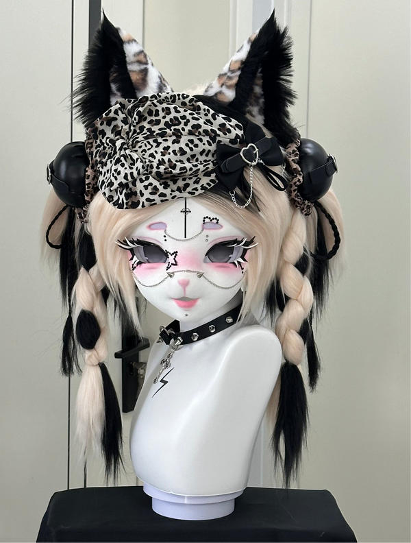 [leopard] Leopard print hottie y2k kig fursuits stock